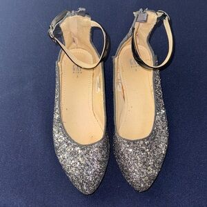 GAP Kids Glittery Silver Dress Shoes